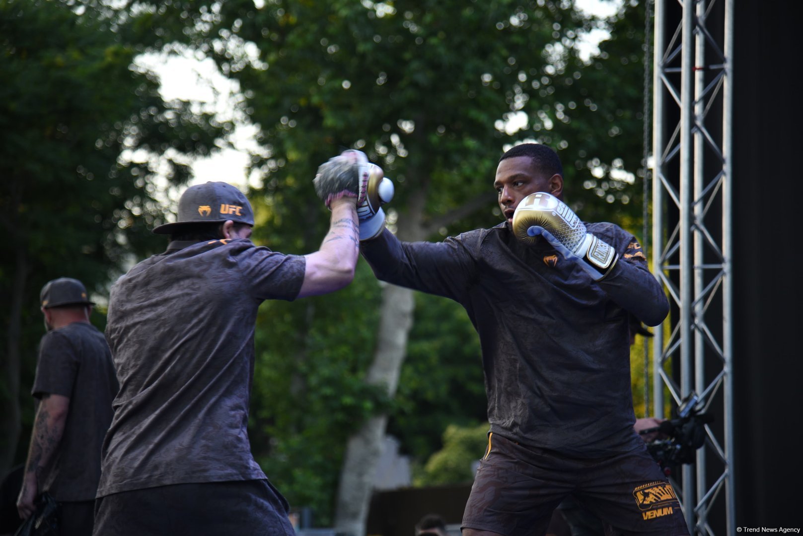 UFC on Caspian coast: fighters held an open training session in heart of Baku (PHOTO)