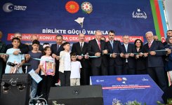 President Ilham Aliyev, President Recep Tayyip Erdoğan attend opening ceremony of “Azerbaijan” neighborhood in Kahramanmaraş (PHOTO)