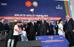 President Ilham Aliyev, President Recep Tayyip Erdoğan attend opening ceremony of “Azerbaijan” neighborhood in Kahramanmaraş (PHOTO)
