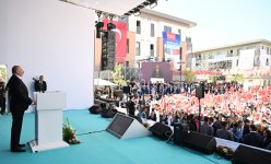 President Ilham Aliyev, President Recep Tayyip Erdoğan attend opening ceremony of “Azerbaijan” neighborhood in Kahramanmaraş (PHOTO)
