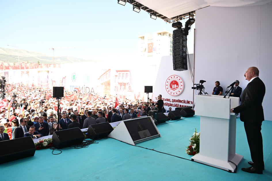 President Ilham Aliyev, President Recep Tayyip Erdoğan attend opening ceremony of “Azerbaijan” neighborhood in Kahramanmaraş (PHOTO)