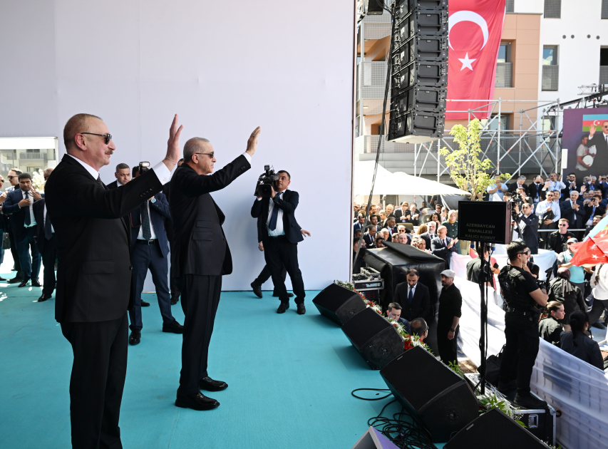 President Ilham Aliyev, President Recep Tayyip Erdoğan attend opening ceremony of “Azerbaijan” neighborhood in Kahramanmaraş (PHOTO)