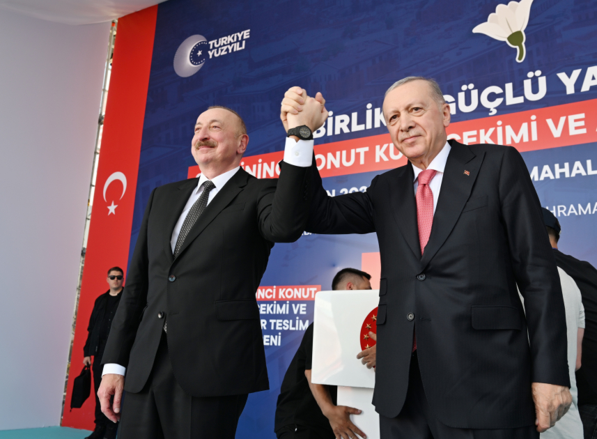 President Ilham Aliyev, President Recep Tayyip Erdoğan attend opening ceremony of “Azerbaijan” neighborhood in Kahramanmaraş (PHOTO)