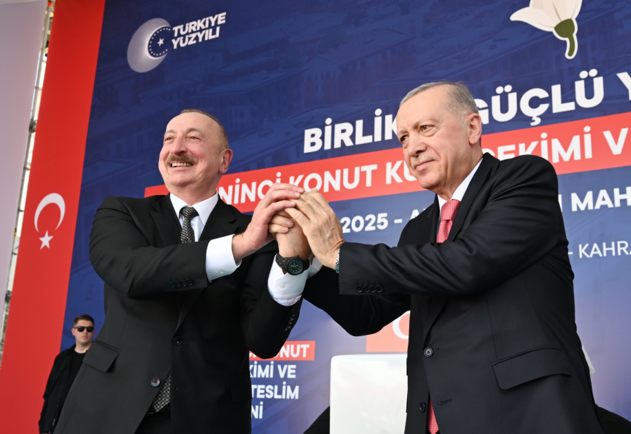President Ilham Aliyev, President Recep Tayyip Erdoğan attend opening ceremony of “Azerbaijan” neighborhood in Kahramanmaraş (PHOTO)