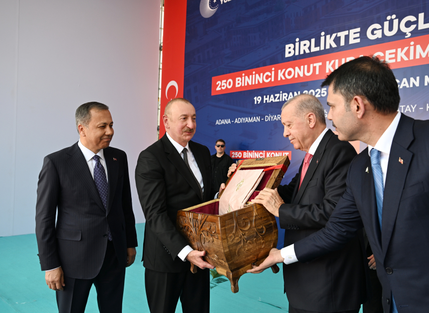 President Ilham Aliyev, President Recep Tayyip Erdoğan attend opening ceremony of “Azerbaijan” neighborhood in Kahramanmaraş (PHOTO)
