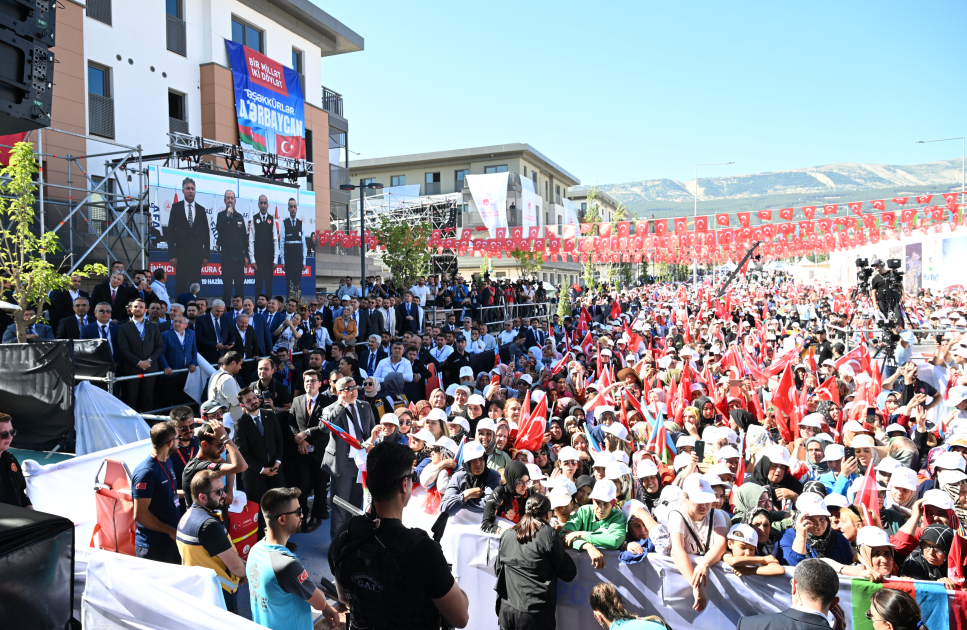 President Ilham Aliyev, President Recep Tayyip Erdoğan attend opening ceremony of “Azerbaijan” neighborhood in Kahramanmaraş (PHOTO)