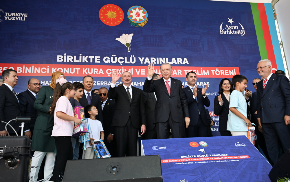President Ilham Aliyev, President Recep Tayyip Erdoğan attend opening ceremony of “Azerbaijan” neighborhood in Kahramanmaraş (PHOTO)