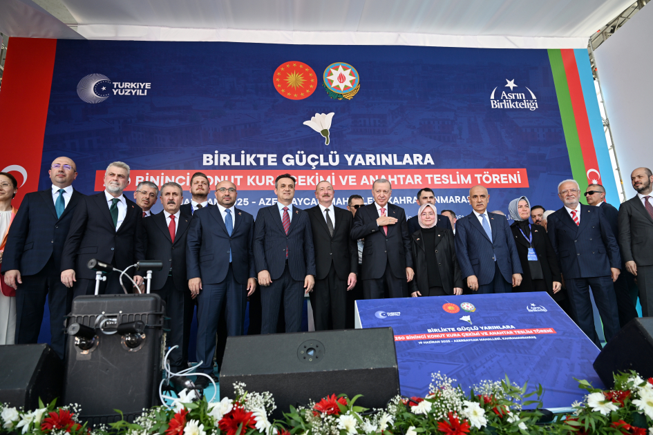 President Ilham Aliyev, President Recep Tayyip Erdoğan attend opening ceremony of “Azerbaijan” neighborhood in Kahramanmaraş (PHOTO)