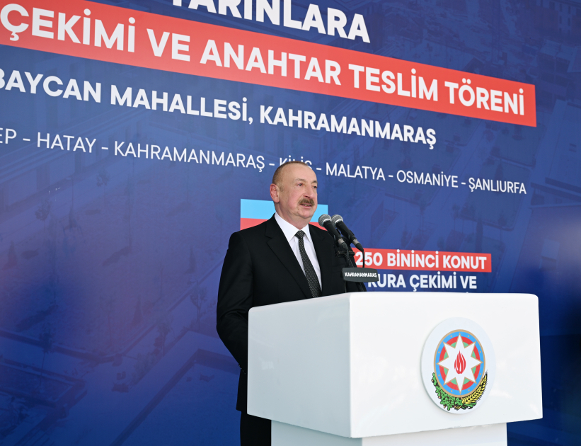 President Ilham Aliyev, President Recep Tayyip Erdoğan attend opening ceremony of “Azerbaijan” neighborhood in Kahramanmaraş (PHOTO)