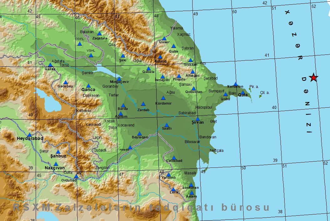 Earthquake rumbles in Caspian Sea