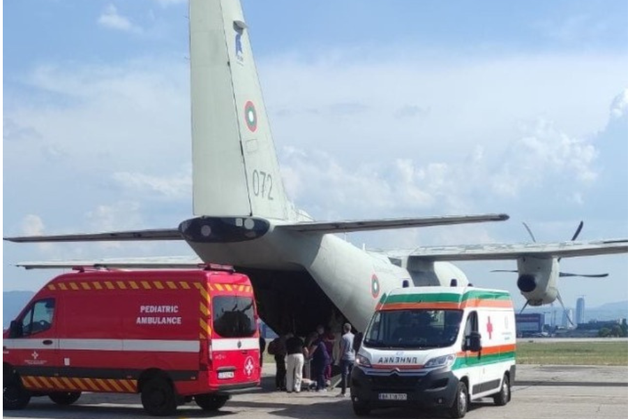 Bulgarian Air Force evacuates young patient from Belgium