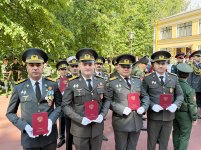 Azerbaijani military personnel graduating in Russia receive diplomas (PHOTO)