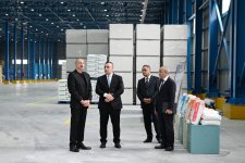 President Ilham Aliyev attends inauguration of construction materials production facility in Goranboy (PHOTO)