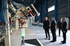 President Ilham Aliyev attends inauguration of construction materials production facility in Goranboy (PHOTO)