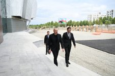 President Ilham Aliyev inspects construction progress of Yevlakh Olympic Sports Complex (PHOTO)