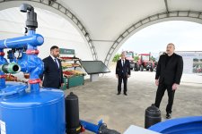 President Ilham Aliyev attends opening of Yevlakh pilot agricultural park (PHOTO)