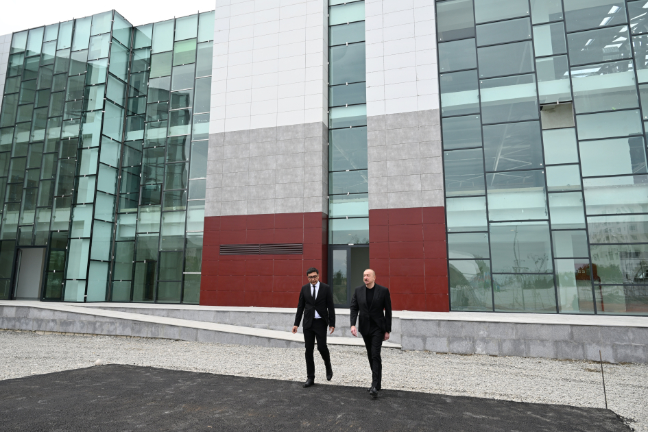 President Ilham Aliyev inspects construction progress of Yevlakh Olympic Sports Complex (PHOTO)