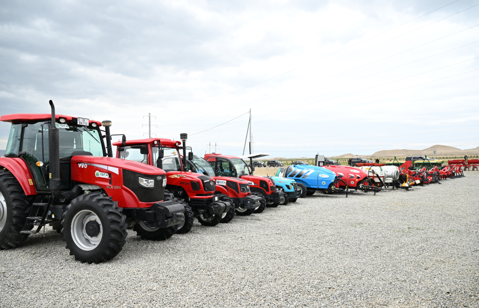President Ilham Aliyev attends opening of Yevlakh pilot agricultural park (PHOTO)