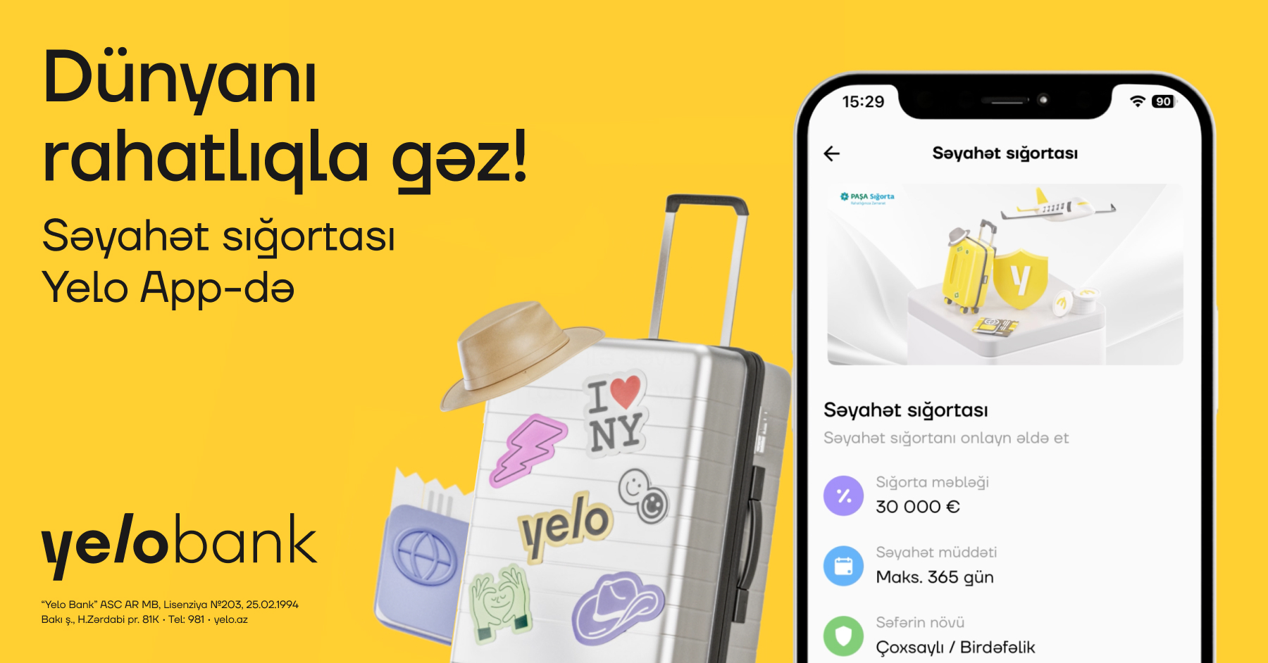 Fully online travel insurance with Yelo App