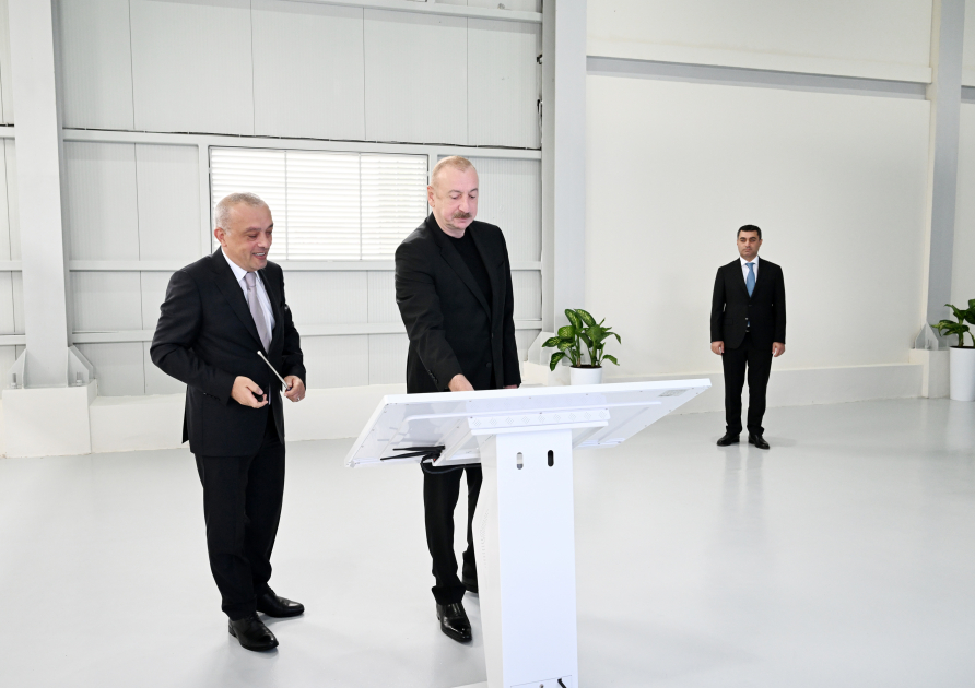 President Ilham Aliyev attends inauguration of sand-free filter water treatment facility in Yevlakh (PHOTO)