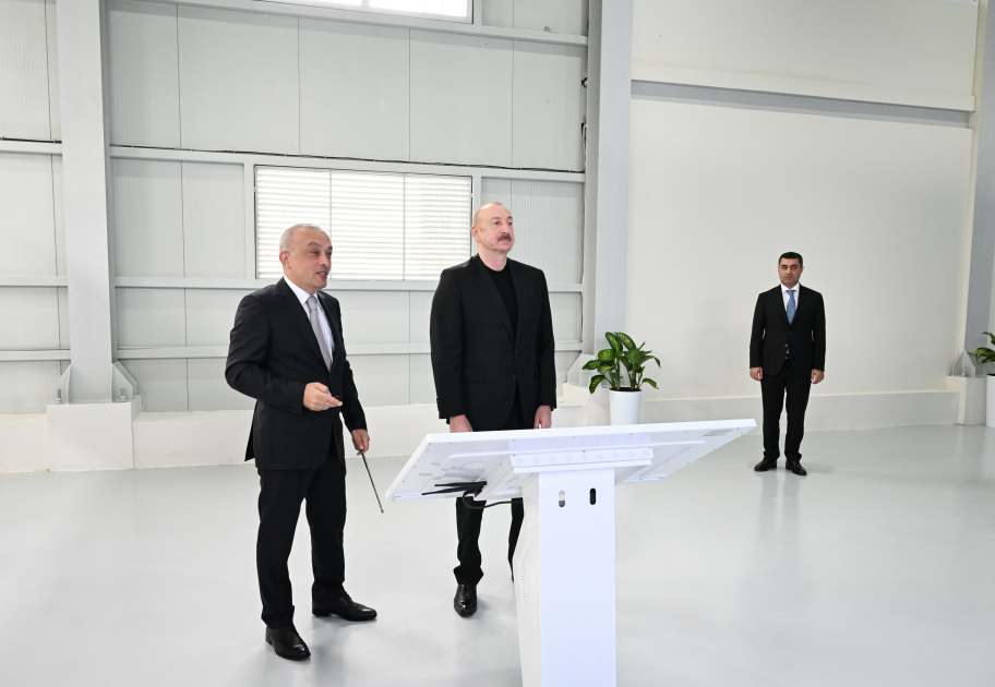 President Ilham Aliyev attends inauguration of sand-free filter water treatment facility in Yevlakh (PHOTO)