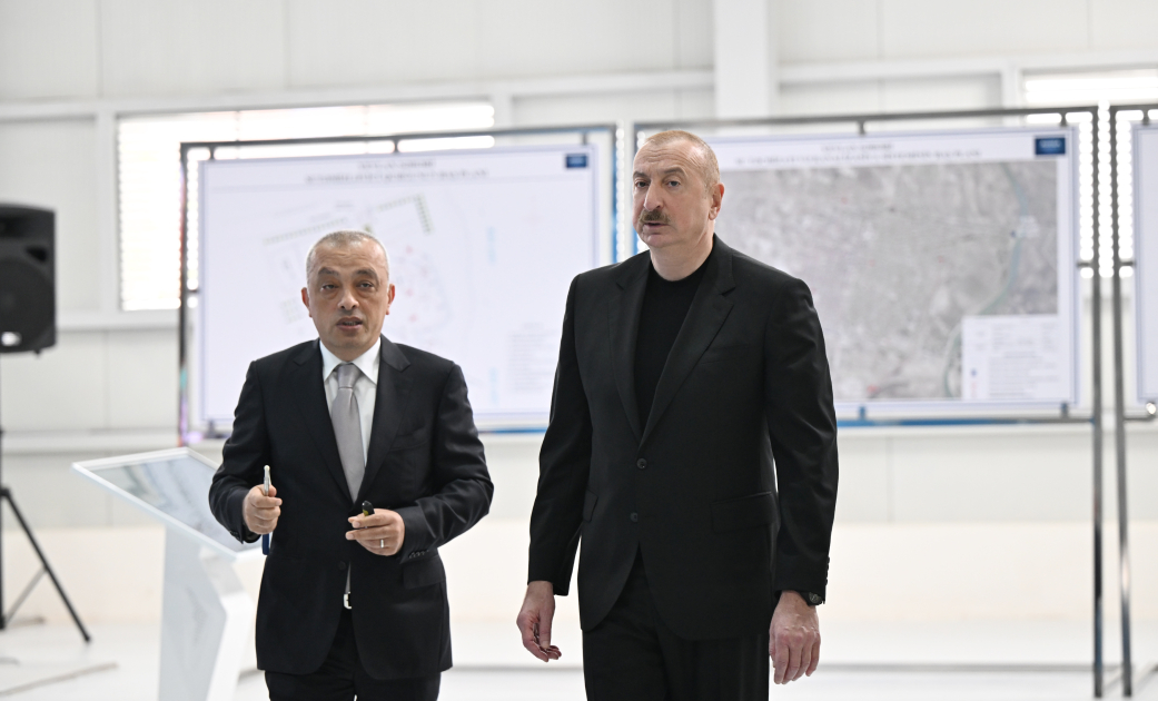 President Ilham Aliyev attends inauguration of sand-free filter water treatment facility in Yevlakh (PHOTO)