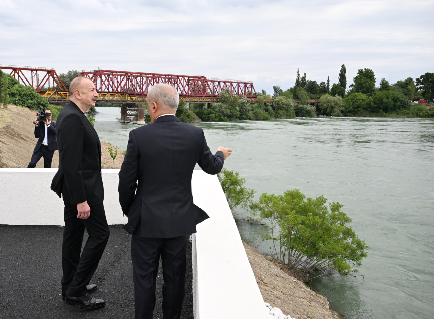 President Ilham Aliyev attends inauguration of sand-free filter water treatment facility in Yevlakh (PHOTO)