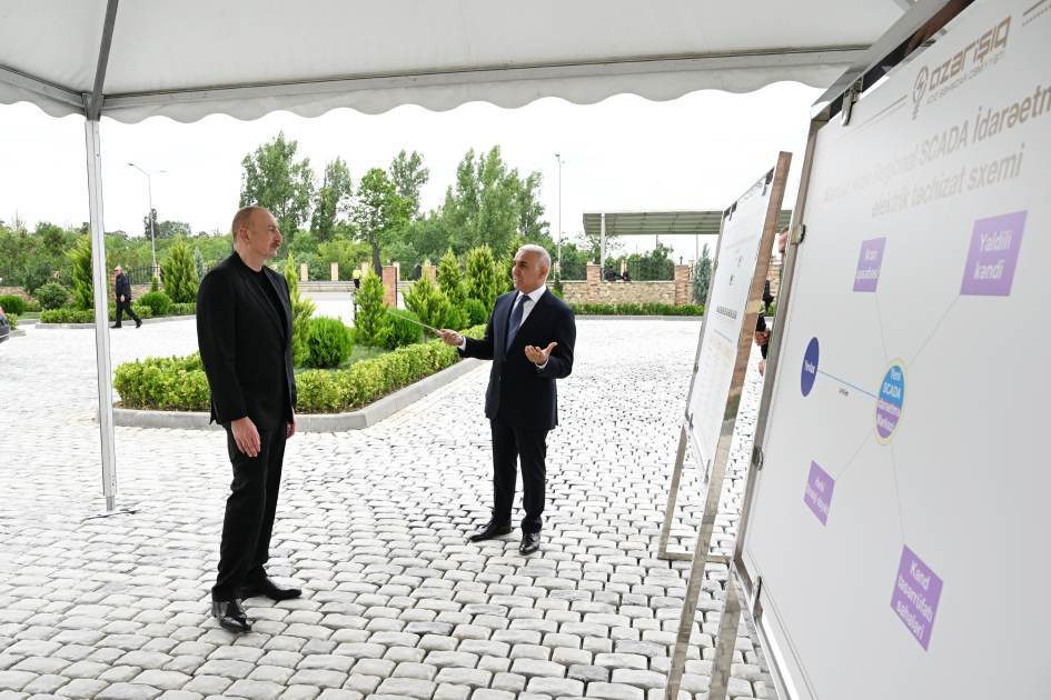 President Ilham Aliyev attends inauguration of Central Aran Regional SCADA Control Center in Yevlakh (PHOTO)