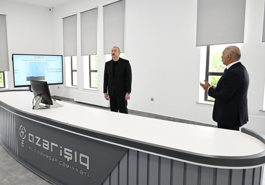 President Ilham Aliyev attends inauguration of Central Aran Regional SCADA Control Center in Yevlakh (PHOTO)