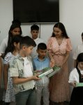 Heydar Aliyev Foundation VP Leyla Aliyeva, Head of the Baku Media Center Arzu Aliyeva participate in opening ceremony of Children’s and Youth Sports and Chess School in Khizi (PHOTO)