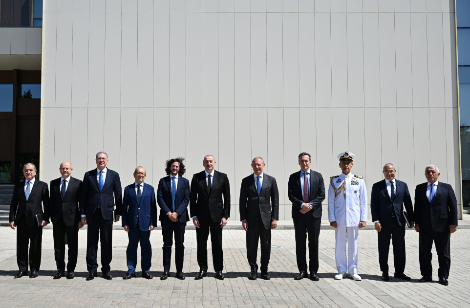 President Ilham Aliyev receives Italian delegation led by Minister for Enterprises and Made in Italy in Mingachevir (PHOTO)
