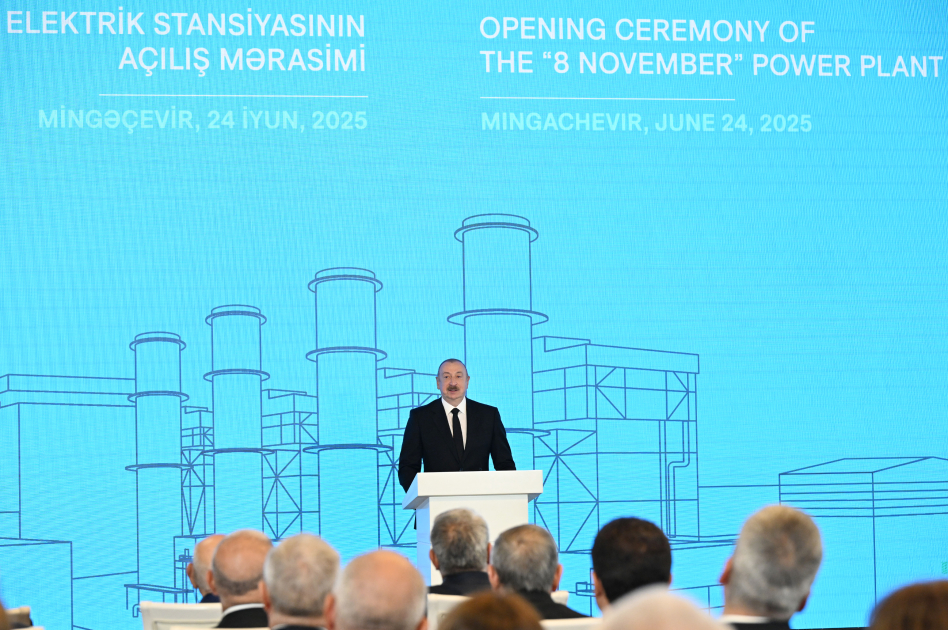 President Ilham Aliyev attends inauguration of “8 November” Power Plant in Mingachevir (PHOTO/VIDEO)