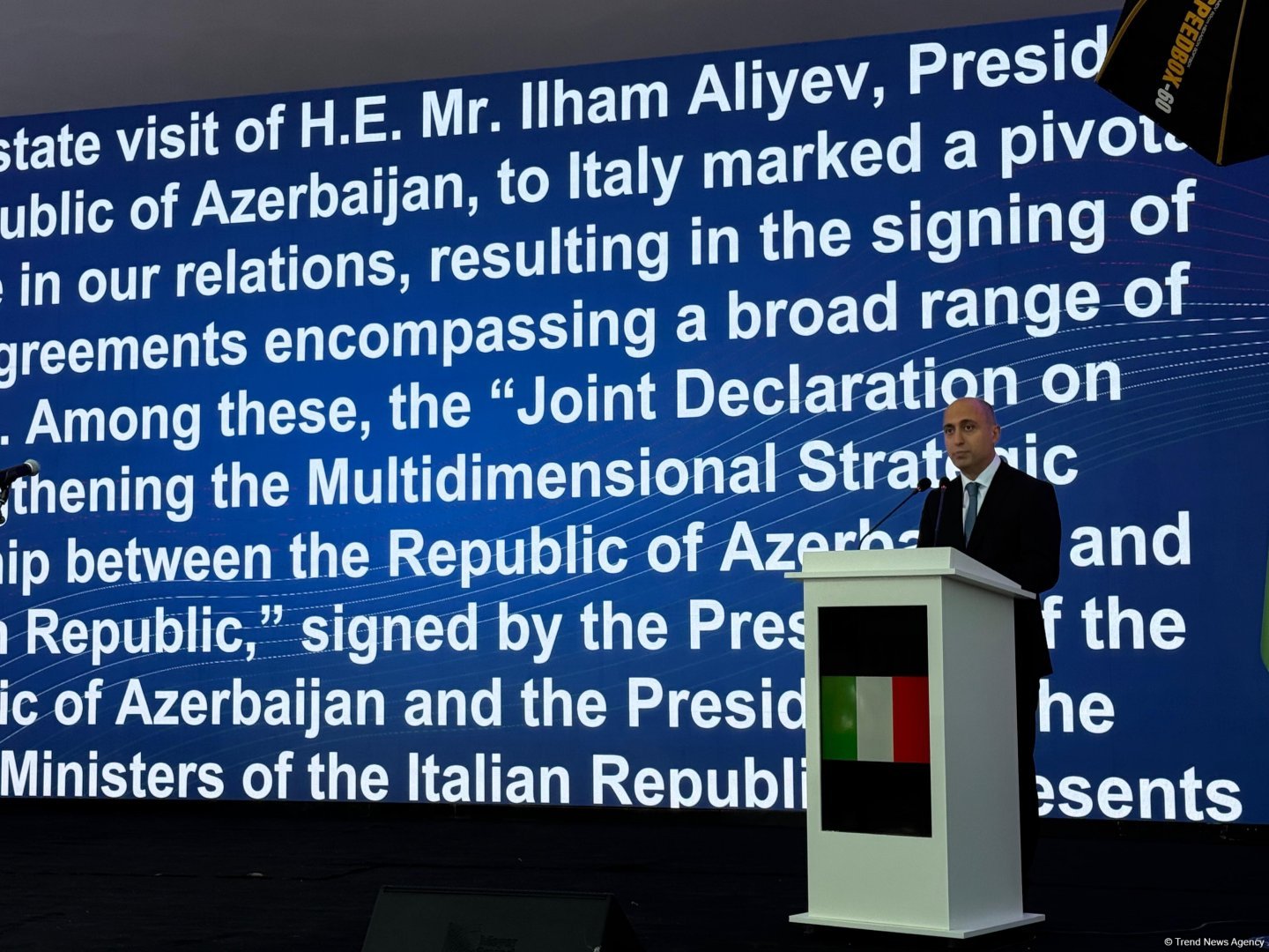 Azerbaijani minister talks up nation's stance of energy cooperation with Italy
