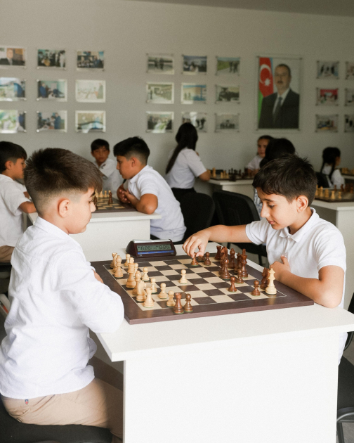 Heydar Aliyev Foundation VP Leyla Aliyeva, Head of the Baku Media Center Arzu Aliyeva participate in opening ceremony of Children’s and Youth Sports and Chess School in Khizi (PHOTO)