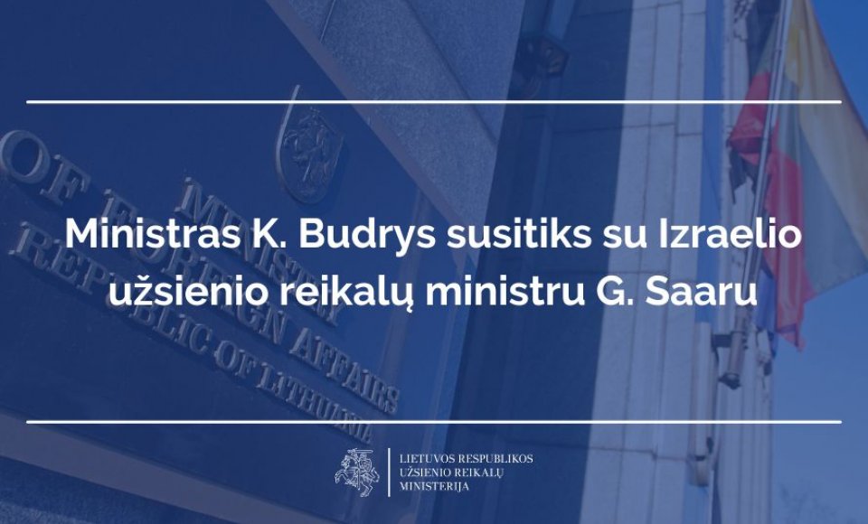 Lithuania to host high-level meeting with Israeli diplomat