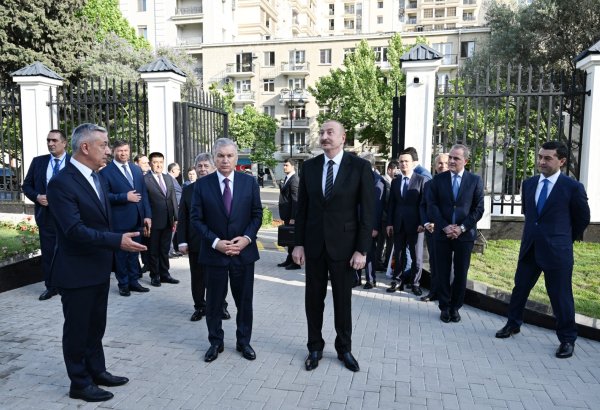 President Ilham Aliyev, President Shavkat Mirziyoyev attend opening of new building of Uzbekistan's Embassy in Baku (PHOTO)