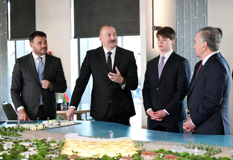 President Ilham Aliyev and President Shavkat Mirziyoyev visit Sea Breeze resort (PHOTO)