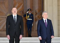 Baku hosts official welcome ceremony for President Shavkat Mirziyoyev (PHOTO/VIDEO)