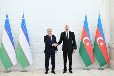 Baku hosts official welcome ceremony for President Shavkat Mirziyoyev (PHOTO/VIDEO)