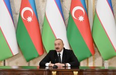 President Ilham Aliyev, President Shavkat Mirziyoyev make press statements (PHOTO/VIDEO)