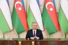 President Ilham Aliyev, President Shavkat Mirziyoyev make press statements (PHOTO/VIDEO)