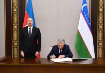 President Ilham Aliyev, President Shavkat Mirziyoyev attend opening of new building of Uzbekistan's Embassy in Baku (PHOTO/VIDEO)