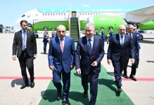 President of Uzbekistan arrives in Azerbaijan for state visit (PHOTO)