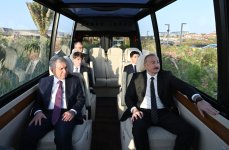 President Ilham Aliyev and President Shavkat Mirziyoyev visit Sea Breeze resort (PHOTO/VIDEO)