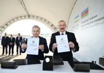 President Ilham Aliyev, President Shavkat Mirziyoyev lay foundation stone for "Uzbekistan" Park in Baku (PHOTO/VIDEO)