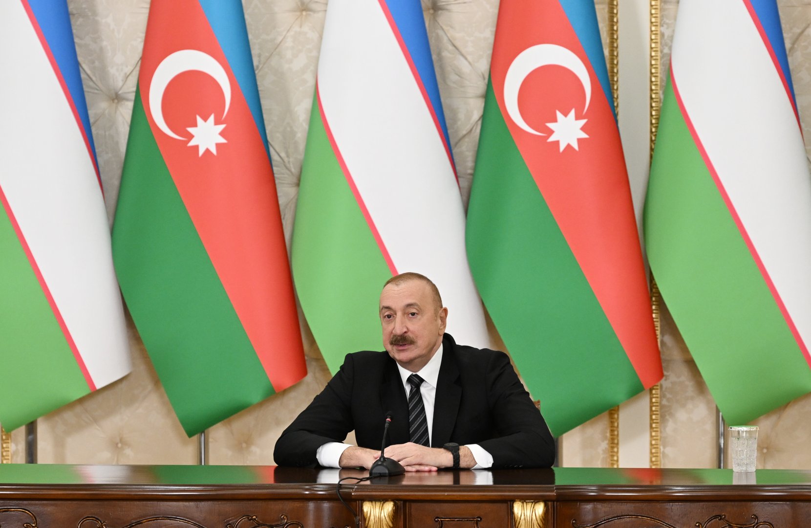 President Ilham Aliyev, President Shavkat Mirziyoyev make press statements (PHOTO/VIDEO)
