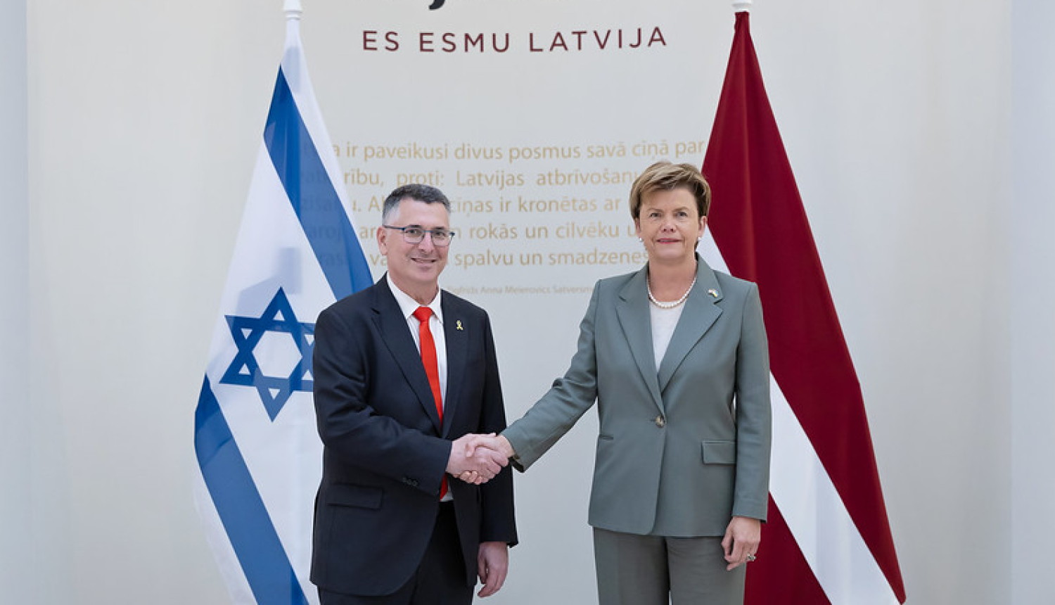Israeli FM sets foot in Latvia on heels of ceasefire