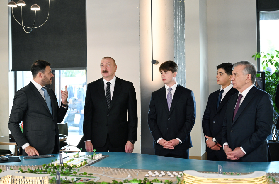 President Ilham Aliyev and President Shavkat Mirziyoyev visit Sea Breeze resort (PHOTO/VIDEO)