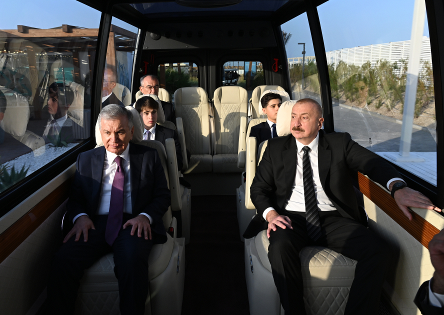 President Ilham Aliyev and President Shavkat Mirziyoyev visit Sea Breeze resort (PHOTO/VIDEO)