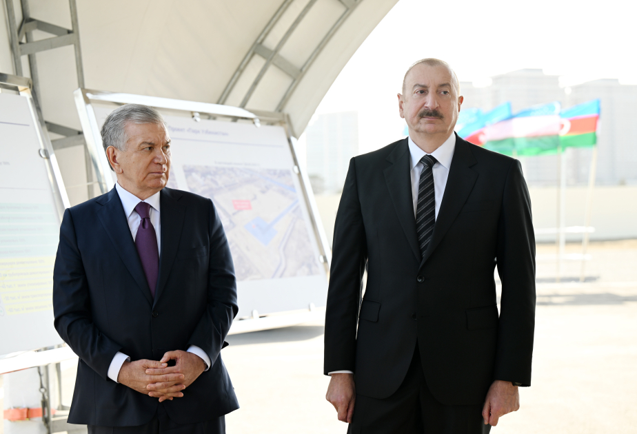 President Ilham Aliyev, President Shavkat Mirziyoyev lay foundation stone for "Uzbekistan" Park in Baku (PHOTO/VIDEO)